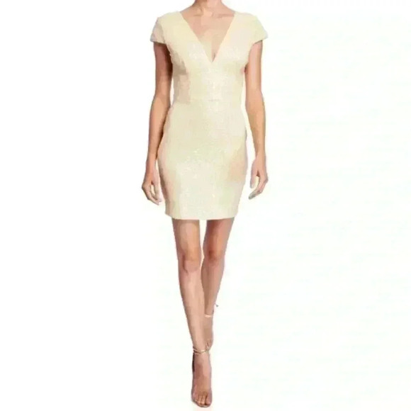 Dress The Population Zoe Sequin V Neck Size Medium - Picture 1 of 8